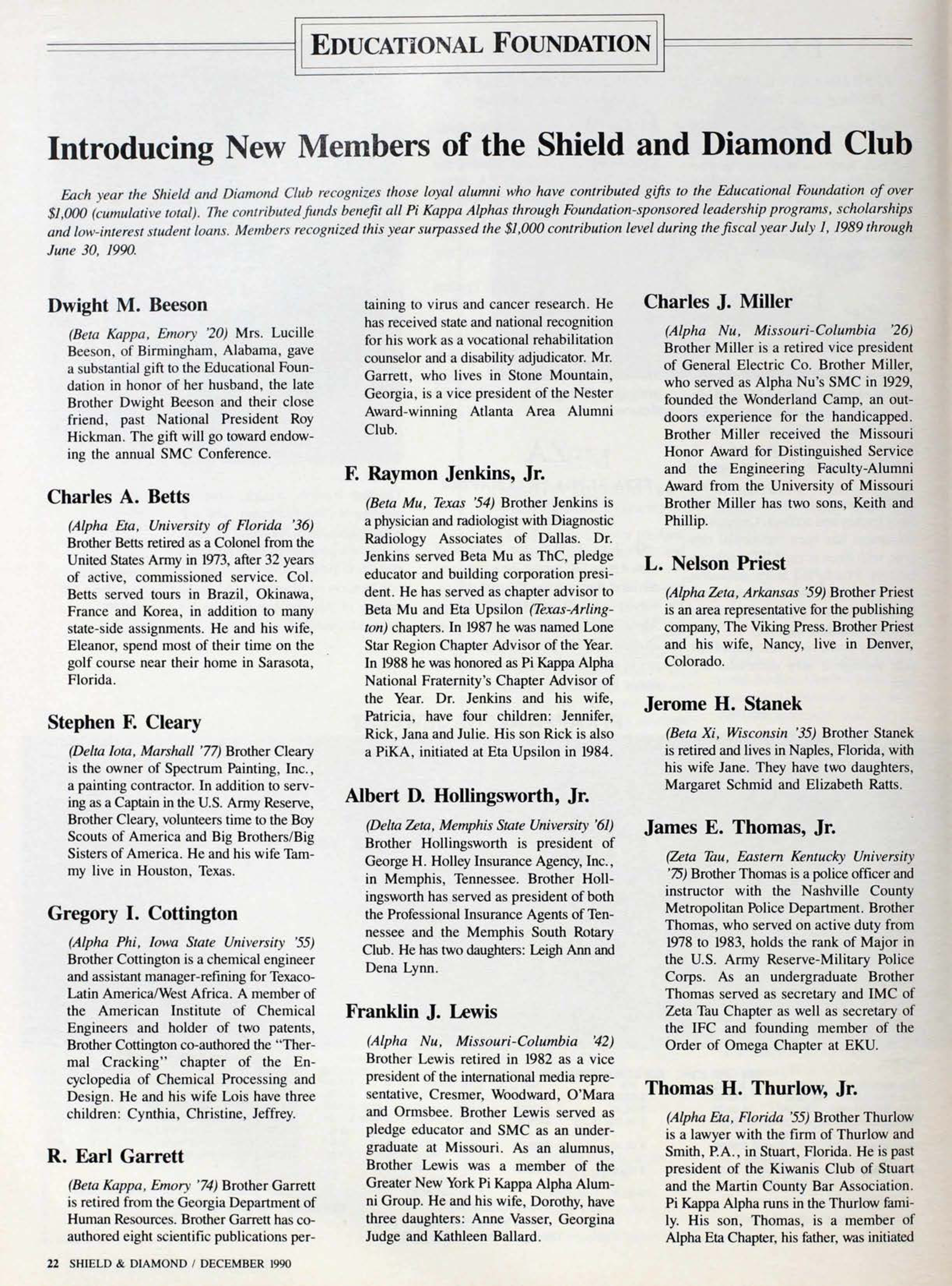 Educational Foundation, December 1990